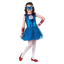 Amerika kapitány KidMania® jelmez lányoknak 7-9 év 120-130 cm jelmez