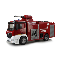 Amewi RC Mercedes-Benz Arocs Távirányítós tűzoltó autó 1:18 - Piros távirányítós modell