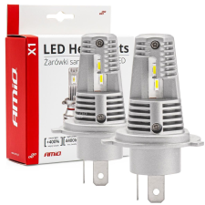  AMIO LED H4 - 40W fehér (foglalat P43t), 2 darabos készlet (5903293029657) autóalkatrész