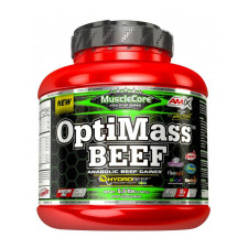 AMIX OptiMass™ Beef Gainer - Marhafehérje tömegnövelő (2500 g, Double Fudge Chocolate) vitamin és táplálékkiegészítő