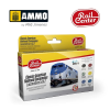 AMMO Rail Center Classic American Railroad Companies - Locomotives Vol.2 akril festék készlet 6x 17ml