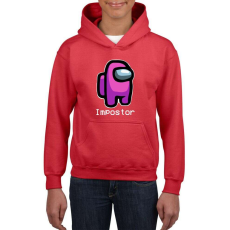  Among Us Pink Impostor gyerek pulóver - egyedi mintás, több színben és méretben (XS-XL)