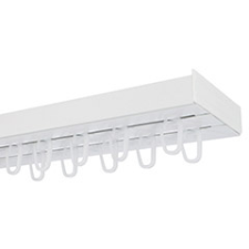 AMS AMS Műanyag mennyezeti függönysín szett (2 soros) akasztóval, fehér - 180 cm karnis, függönyrúd