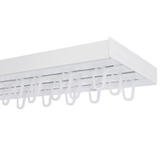 AMS AMS Műanyag mennyezeti függönysín szett (3 soros) akasztóval, fehér - 250 cm karnis, függönyrúd