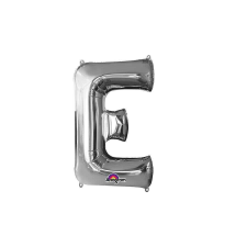 Amscan Europe GmbH 33 cm-es ezüst színű E betű fólia lufi party kellék