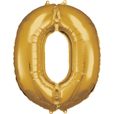 Amscan Europe GmbH Amscan felfújható fólia szám, arany, 88cm, 0 party kellék