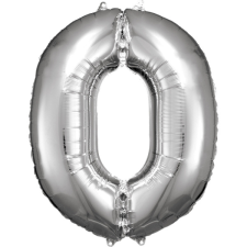 Amscan Europe GmbH Amscan felfújható fólia szám, ezüst, 88cm, 0 party kellék
