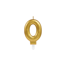 Amscan Europe GmbH AMSCAN számgyertya arany, 8cm, 0 gyertya