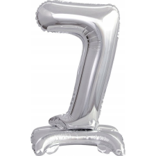 Amscan Felfújható Fólia Szám Talppal 9911729 - Ezüst, 38 cm, 7 (9911730) party kellék