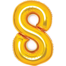 Amscan Gold, Arany 8-as Szám Fólia Lufi 66 cm (9913213) party kellék