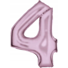 Amscan Lustre Szám Fólia Lufi - 4-es, 86 cm, Rózsaszín (9917326) party kellék