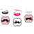 Amscan Mustache, Bajusz szalag dekoráció 6 db-os szett