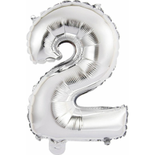 Amscan Silver, Ezüst 2-es Szám Fólia Lufi 45 cm (9909670) party kellék
