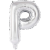 Amscan Silver, Ezüst P betű fólia lufi 45 cm
