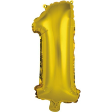 Amscan Szám Fólia Lufi - 41 cm, 1-es, Arany (615925) party kellék
