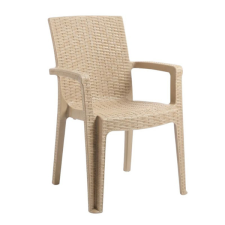  Anadolu 3D Rattan Mintás Műanyag Kerti Szék – Bézs PVC-RAT-01 kerti bútor