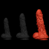 Anal Predator Rhakhar Dildó Szívó alap 24 cm hossz 8 cm átmérő pvc fekete