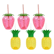  Ananász-Eper Hawaii Parti Pohár Készlet – 6 darabos – WF1356143 bögrék, csészék