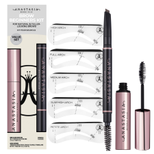 Anastasia Beverly Hills Brow Beginners Kit Dark Brown Szett kozmetikai ajándékcsomag