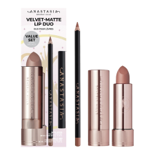Anastasia Beverly Hills Velvet Matte Lip Duo Deep Taupe & Blush Brown Szett 1 ml kozmetikai ajándékcsomag