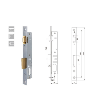 Anbo 1204 Görgős portálzár + ovális zárbetét zár és alkatrészei