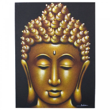 Ancient Buddha Festmény - Arany Homok grafika, keretezett kép