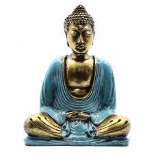 Ancient Kékeszöld és Arany Buddha - Közepes dekoráció