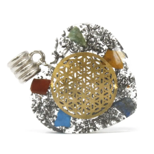 Ancient Orgonit Medál- 7 Chakra Kő - Szív medál