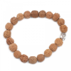 Ancient Rudraksha Mala Karkötő - 4 arcú rudraksa / 4 mukhi rudraksha - Natúr