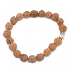 Ancient Rudraksha Mala Karkötő - 4 arcú rudraksa / 4 mukhi rudraksha - Natúr karkötő