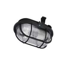 Anco 321183 max 60w ip44 230v e27 műanyagrácsos fekete ovális hajólámpa kültéri világítás