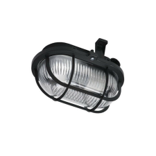 Anco 321183 max 60W IP44 230V E27 műanyagrácsos fekete ovális hajólámpa kültéri világítás