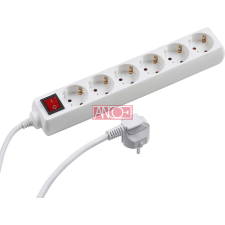 Anco Asztali elosztó 6-os, kapcsolóval, 5m hosszabbító, elosztó