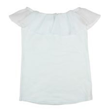 Andrea Kft. Alkalmi fehér ujjatlan muszlinos lányka felső 146-152 gyerek póló