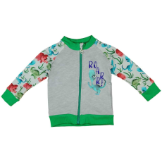 Andrea Kft. Dinós mintás cipzáras pulóver 80 (1080)