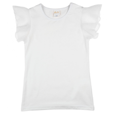 Andrea Kft. Fehér| alkalmi fodros ujjú kislány felső babapóló, ing