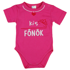 Andrea Kft. "Kis főnök" feliratos rövid ujjú baba body kombidressz, body