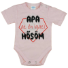 Andrea Kft. Rövid ujjú baba body "Apa az én igazi hősöm" felirattal