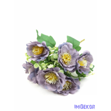  Anemone selyem csokor 30 cm - Fakó Lila dekoráció
