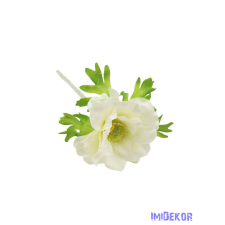  Anemone szálas selyemvirág 30cm - Fehér dekorációs kellék