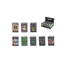 Angelo Angel benzines öngyújtó 3D mintával króm színű - egész tálca öngyújtó