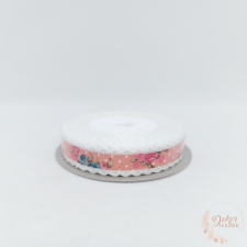 Angol rózsás szalag - barack dekorációs kellék