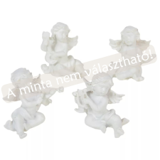  Angyal hangszerrel poly fehér 6cm dekorációs kellék