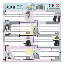Anime mintás füzetcímke 8 db/ív, többféle, BackUp, 2024 füzetcímke