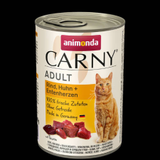 Animonda Carny Adult (marha,csirke,kacsaszív) konzerv - Felnőtt macskák részére (400g) macskaeledel