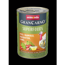 Animonda GranCarno Adult (superfood) konzerv - Felnőtt kutyák részére, pulyka, mángold, csipkebogyó, lenmagolaj (400g) kutyaeledel