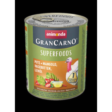 Animonda GranCarno Adult (superfood) konzerv - Felnőtt kutyák részére, pulyka, mángold, csipkebogyó, lenmagolaj (800g) kutyaeledel
