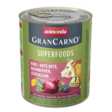 Animonda GranCarno Adult (superfood) marha,cékla,szeder,pitypang konzerv 400g kutyaeledel