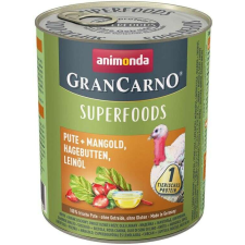 Animonda GranCarno Superfoods pulykával és csipkebogyóval (6 x 800 g) 4.8kg kutyaeledel