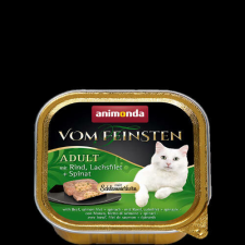 Animonda Vom Feinsten Gourmet (csirke,lazacfilé,spenót) alutálkás -Felnőtt macskák részére (100g) macskaeledel